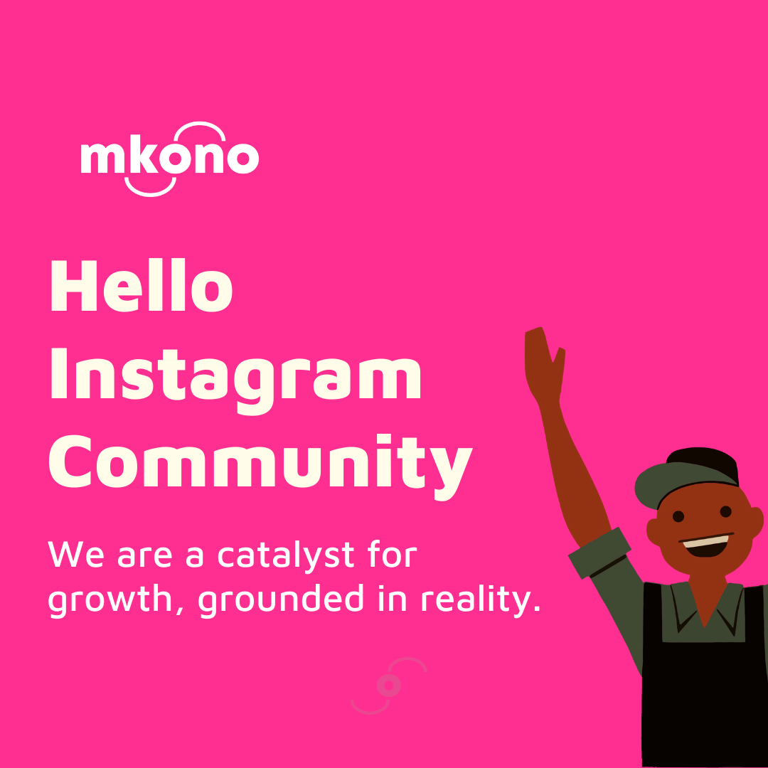 First Instagram post of Mkono, introducing ourselves to the platform