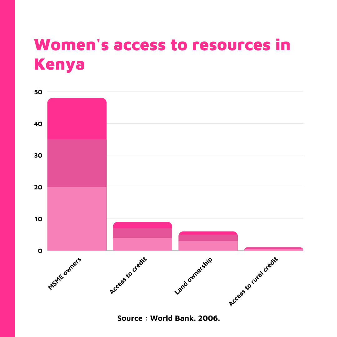 graph women's access to resources in Kenya